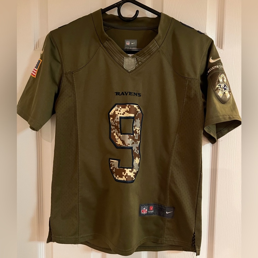 Ravens Justin Tucker Green Camo jersey